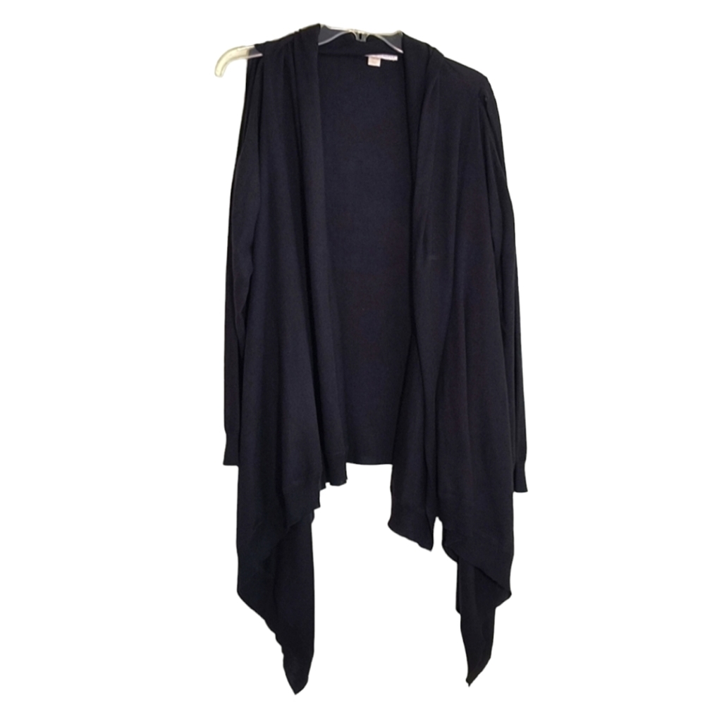 Boston Proper Black Spilt sleeve open front Shrug sz M